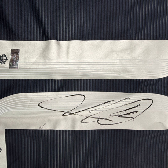 Autographed/Signed Kylian Mbappe Real Madrid Navy Blue Soccer Jersey Panini Authentic COA