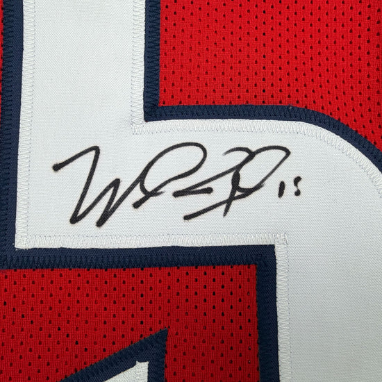 Autographed/Signed Will Fuller Houston Red Football Jersey JSA COA