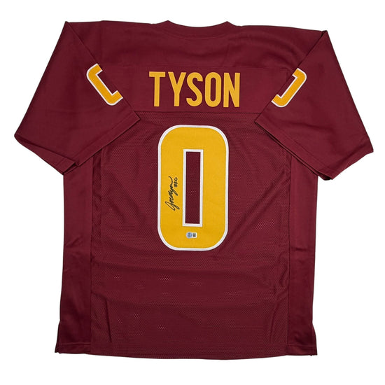 Autographed/Signed Jordyn Tyson Arizona State Maroon College Football Jersey Beckett BAS COA
