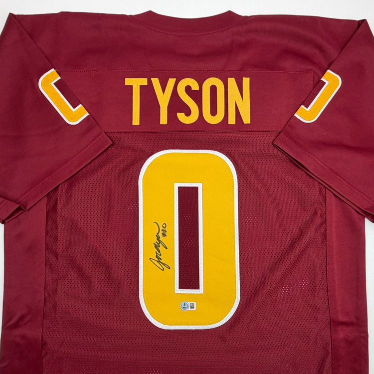 Autographed/Signed Jordyn Tyson Arizona State Maroon College Football Jersey Beckett BAS COA