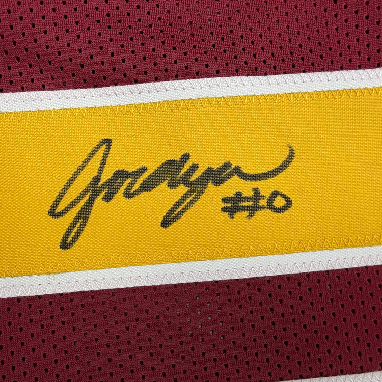 Autographed/Signed Jordyn Tyson Arizona State Maroon College Football Jersey Beckett BAS COA