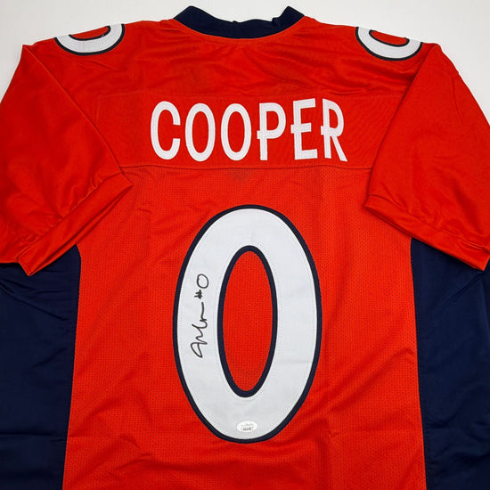 Autographed/Signed Jonathon Cooper Denver Orange Football Jersey JSA COA