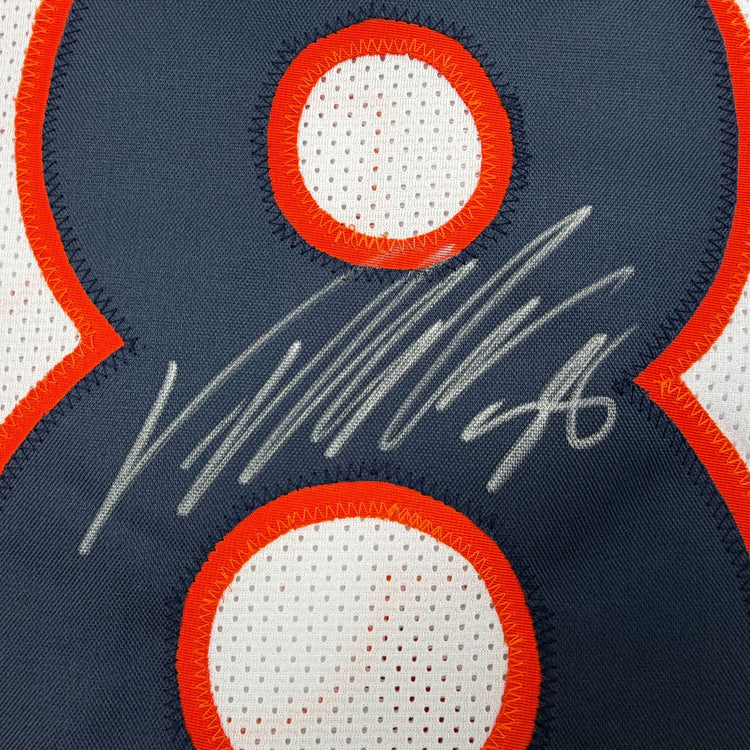 Autographed/Signed Von Miller Denver White Football Jersey Beckett BAS COA