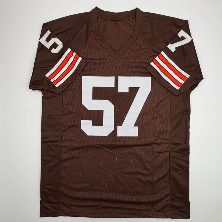 Autographed/Signed Clay Matthews Jr Cleveland Brown Football Jersey Beckett BAS COA