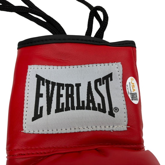 Autographed/Signed Michael Moorer Red Everlast Boxing Glove JSA COA