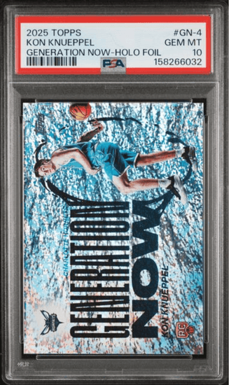 Graded 2025 Topps Kon Knueppel #GN4 Generation Now Holo Foil Rookie RC Basketball Card PSA 10 Gem Mint