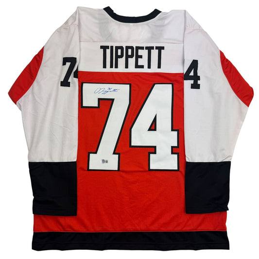 Autographed/Signed Owen Tippett Philadelphia Orange Hockey Jersey Beckett BAS COA