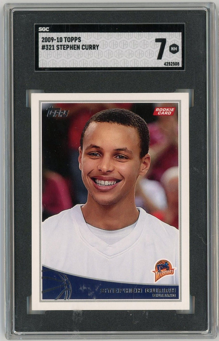 Graded 2009 Topps Stephen Steph Curry #321 Rookie RC Basketball Card SGC 7 Near Mint