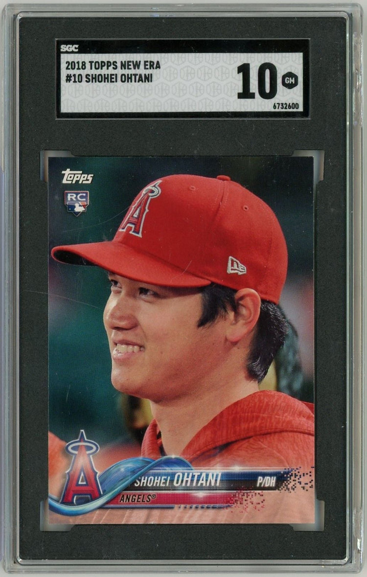 Graded 2018 Topps New Era Shohei Ohtani #10 Rookie RC Baseball Card SGC 10 Gem Mint