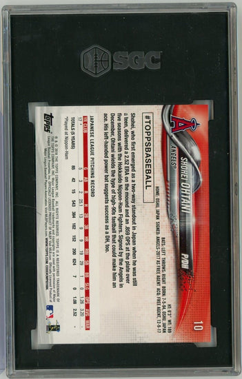 Graded 2018 Topps New Era Shohei Ohtani #10 Rookie RC Baseball Card SGC 10 Gem Mint