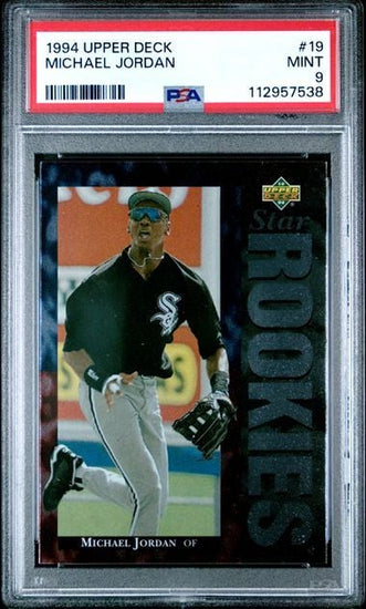 Graded 1994 Upper Deck Michael Jordan #19 Rookie RC Baseball Card PSA 9 Mint