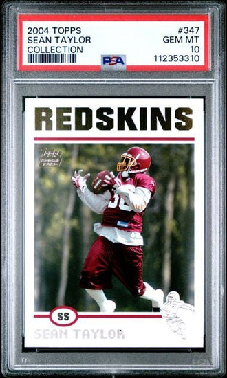 Graded 2004 Topps Sean Taylor #347 Collection Rookie RC Football Card PSA 10 Gem Mint