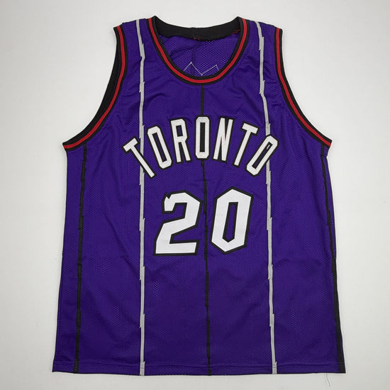 Autographed/Signed Damon Stoudemire Toronto Purple Basketball Jersey Beckett BAS COA
