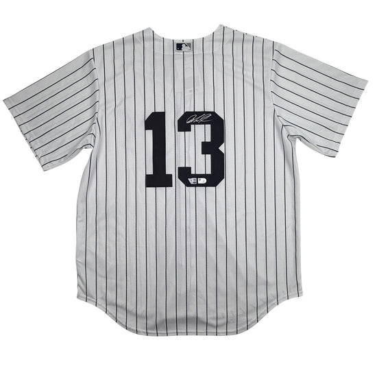 Autographed/Signed Jazz Chisholm Jr. New York Yankees Authentic Pinstripe Baseball Jersey Fanatics & MLB COA
