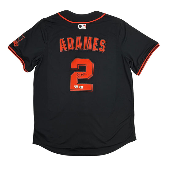 Autographed/Signed Willy Adames San Francisco Giants Black Authentic Baseball Jersey Fanatics & MLB COA