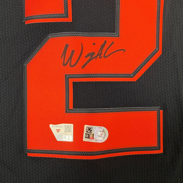 Autographed/Signed Willy Adames San Francisco Giants Black Authentic Baseball Jersey Fanatics & MLB COA