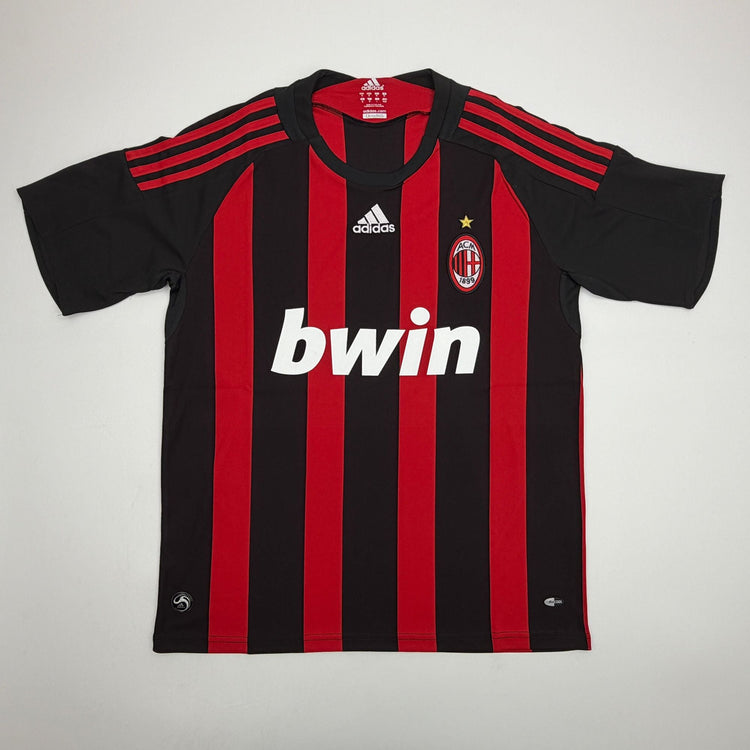 Autographed/Signed Andriy Shevchenko AC Milan Red Soccer Futbol Jersey Beckett BAS COA