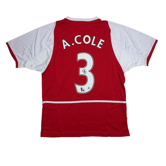 Autographed/Signed Ashley Cole Arsenal Red Soccer Futbol Jersey Beckett BAS COA
