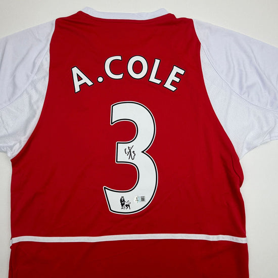 Autographed/Signed Ashley Cole Arsenal Red Soccer Futbol Jersey Beckett BAS COA