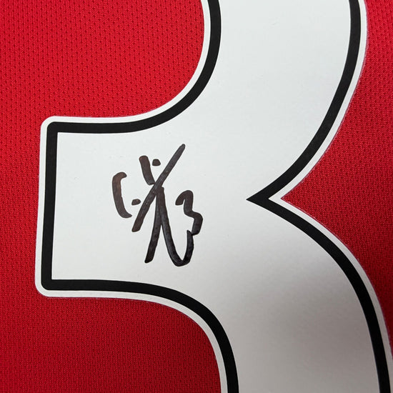 Autographed/Signed Ashley Cole Arsenal Red Soccer Futbol Jersey Beckett BAS COA