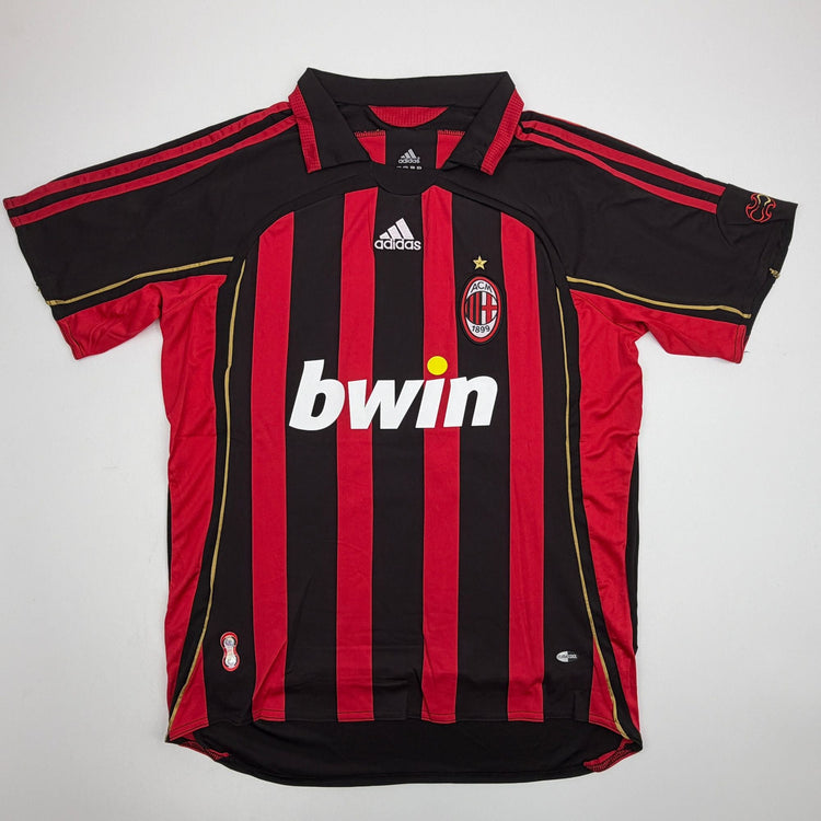 Autographed/Signed Cafu AC Milan Black/Red Soccer Futbol Jersey Beckett BAS COA