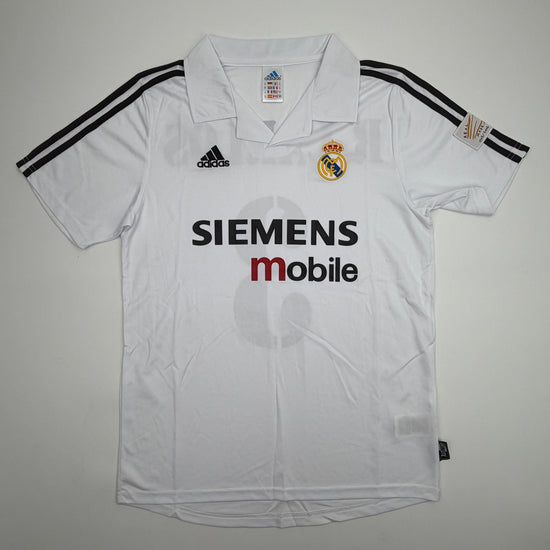 Autographed/Signed Roberto Carlos Real Madrid White/Black Soccer Jersey Beckett BAS COA