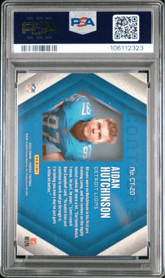 Graded 2022 Panini Phoenix Aidan Hutchinson #CT20 Contours Rookie RC Football Card PSA 10 Gem Mint
