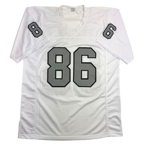 Autographed/Signed Raghib Ismail Rocket Oakland White Color Rush Football Jersey Beckett BAS COA