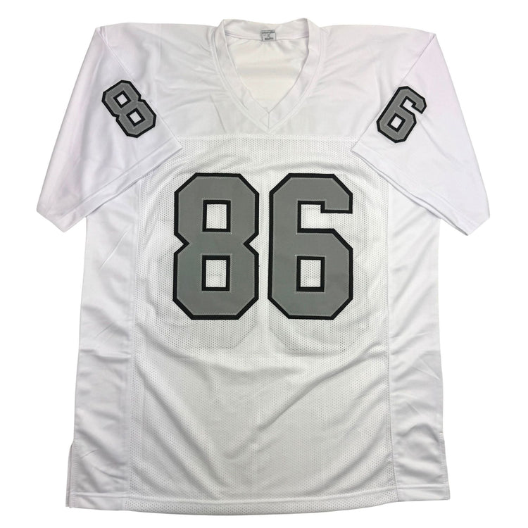 Autographed/Signed Raghib Ismail Rocket Oakland White Color Rush Football Jersey Beckett BAS COA