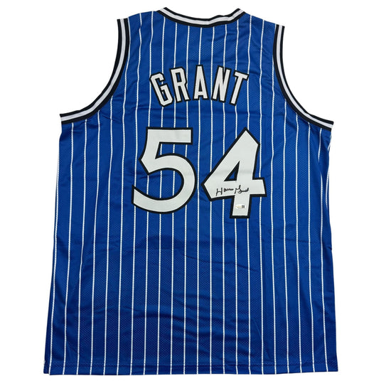 Autographed/Signed Horace Grant Orlando Blue Pinstripe Basketball Jersey JSA COA