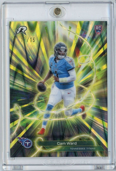2025 Topps Resurgence Cam Ward #C20 Conductors Lime Green /15 Rookie RC Football Card