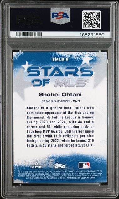 Graded 2026 Topps Shohei Ohtani #9 Stars of MLB Baseball Card PSA 10 Gem Mint