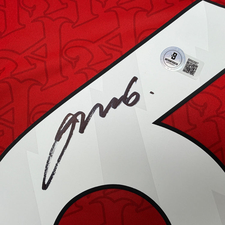 Autographed/Signed Gabriel Arsenal Red Soccer Futbol Jersey Beckett BAS COA