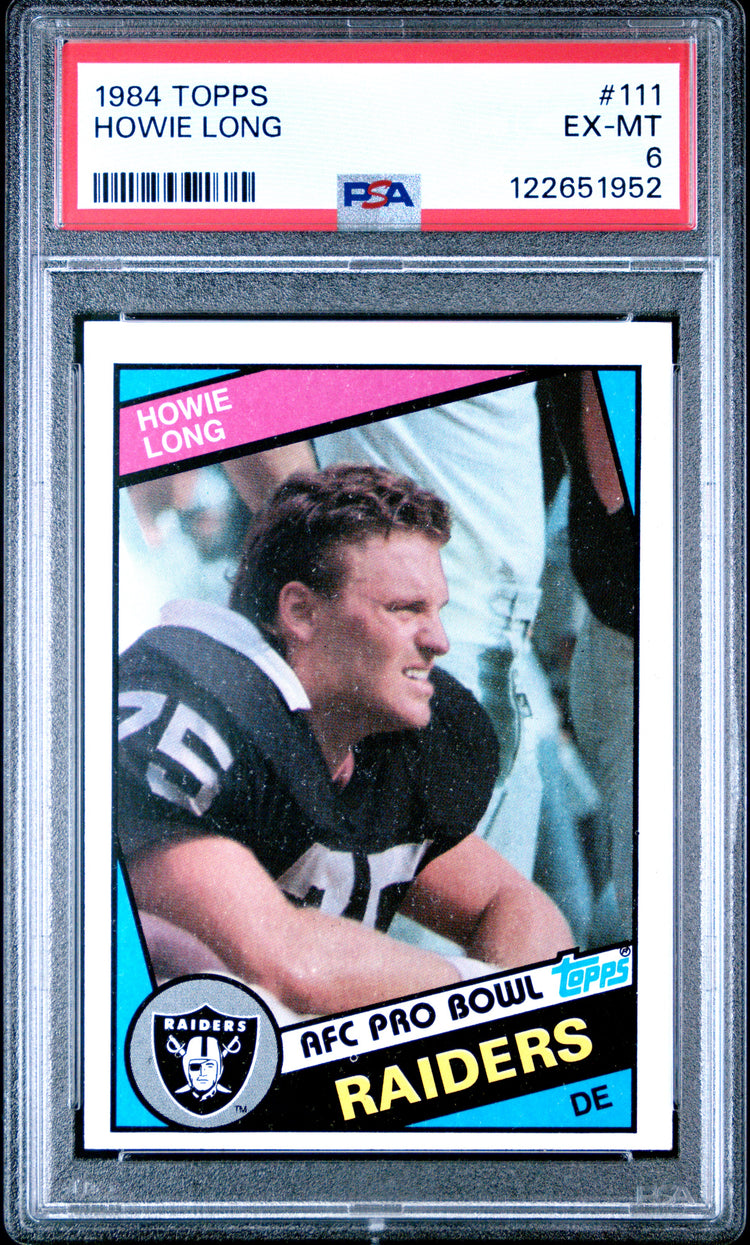 Graded 1984 Topps Howie Long #111 Rookie RC Football Card PSA 6 Excellent