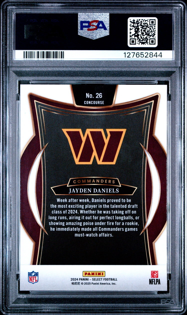 Graded 2024 Panini Select Jayden Daniels #26 Rookie RC Football Card PSA 10 Gem Mint