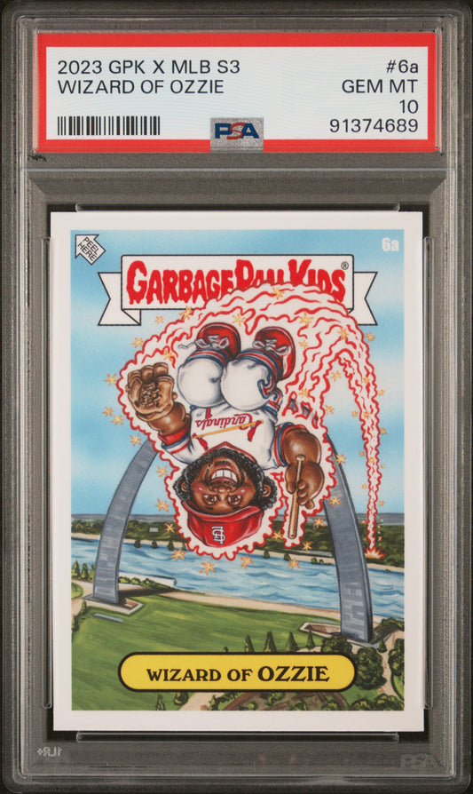 Graded 2023 Topps Garbage Pail Kids Ozzie Smith #6A Wizard of Ozzie Baseball Card PSA 10 Gem Mint