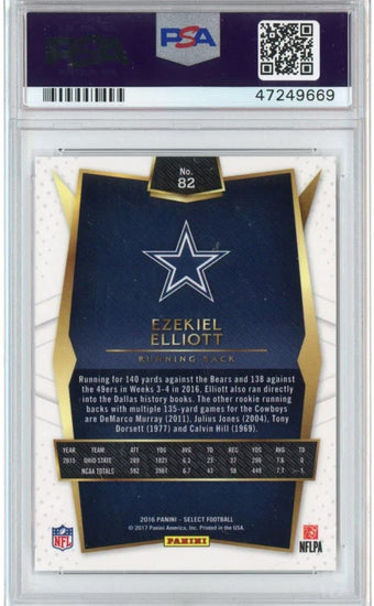 Graded 2016 Panini Select Ezekiel Elliott #82 Rookie RC Football Card PSA 10 Gem Mint