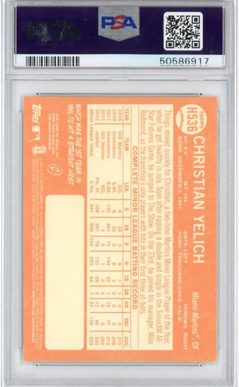 Graded 2013 Topps Heritage Christian Yelich #H536 Rookie RC Baseball Card PSA 10 Gem Mint