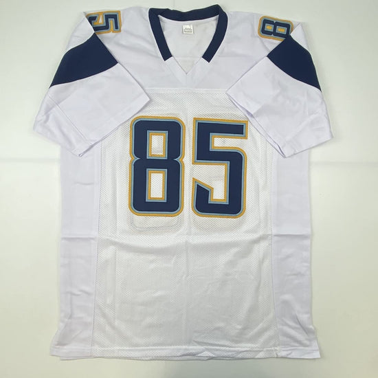 Autographed/Signed Antonio Gates Los Angeles LA Powder Blue Football Jersey Beckett BAS COA