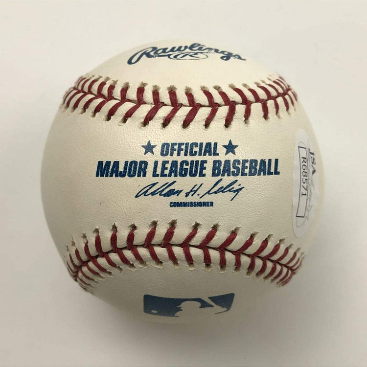Autographed/Signed Ryan Howard Rawlings Official Major League Baseball ROML JSA COA Auto