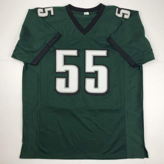 Autographed/Signed Brandon Graham Philadelphia Green Football Jersey JSA COA