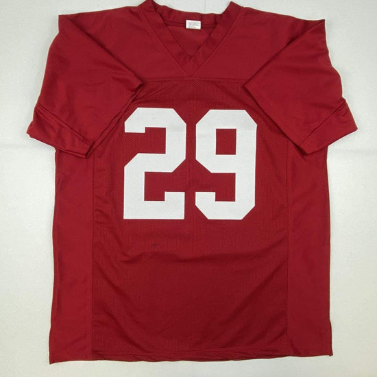 Autographed/Signed Minkah Fitzpatrick Alabama Red College Football Jersey JSA COA