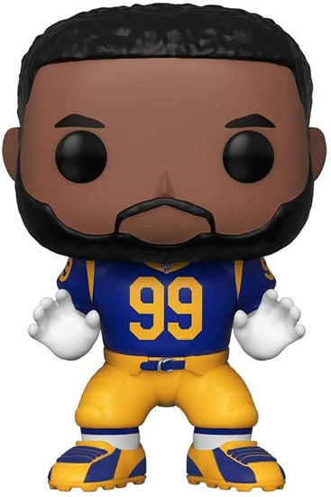 Aaron Donald #130 Funko POP! Football NFL: Los Angeles Rams Figurine Bundle with Protector Display Case