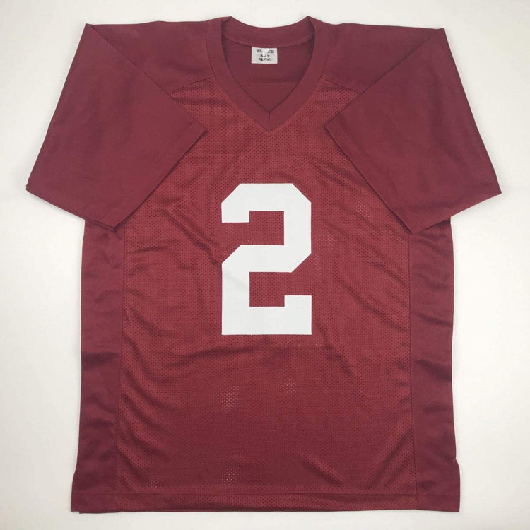 Autographed/Signed Derrick Henry Alabama Red College Football Jersey JSA COA