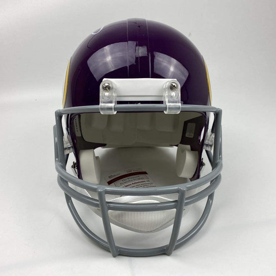 Autographed/Signed Fran Tarkenton HOF 86 Minnesota Vikings Full Size FS F/S Replica Football Helmet JSA COA