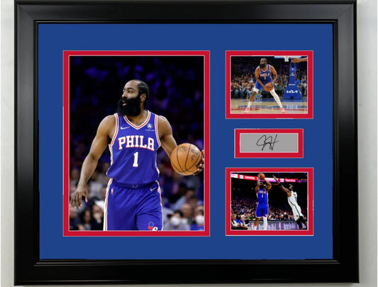 Framed James Harden 11"x14" Three Photo Collage