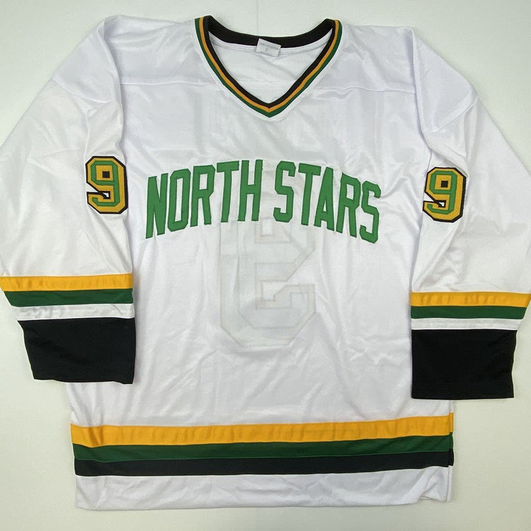 Autographed/Signed Mike Modano Minnesota White Hockey Jersey Beckett BAS COA