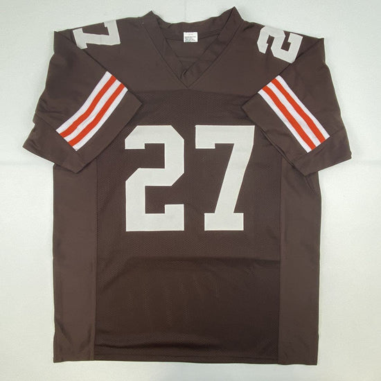 Autographed/Signed Kareem Hunt Cleveland Brown Football Jersey PSA/DNA COA