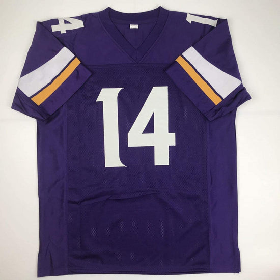 Autographed/Signed Stefon Diggs Minnesota Purple Football Jersey JSA COA