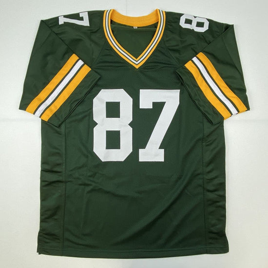 Autographed/Signed Jordy Nelson Green Bay Green Football Jersey JSA COA